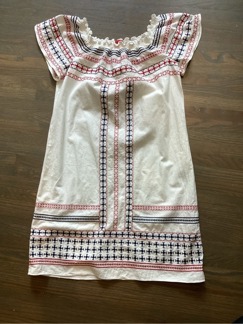 Mexican Style Off The Shoulder Cotton Dress